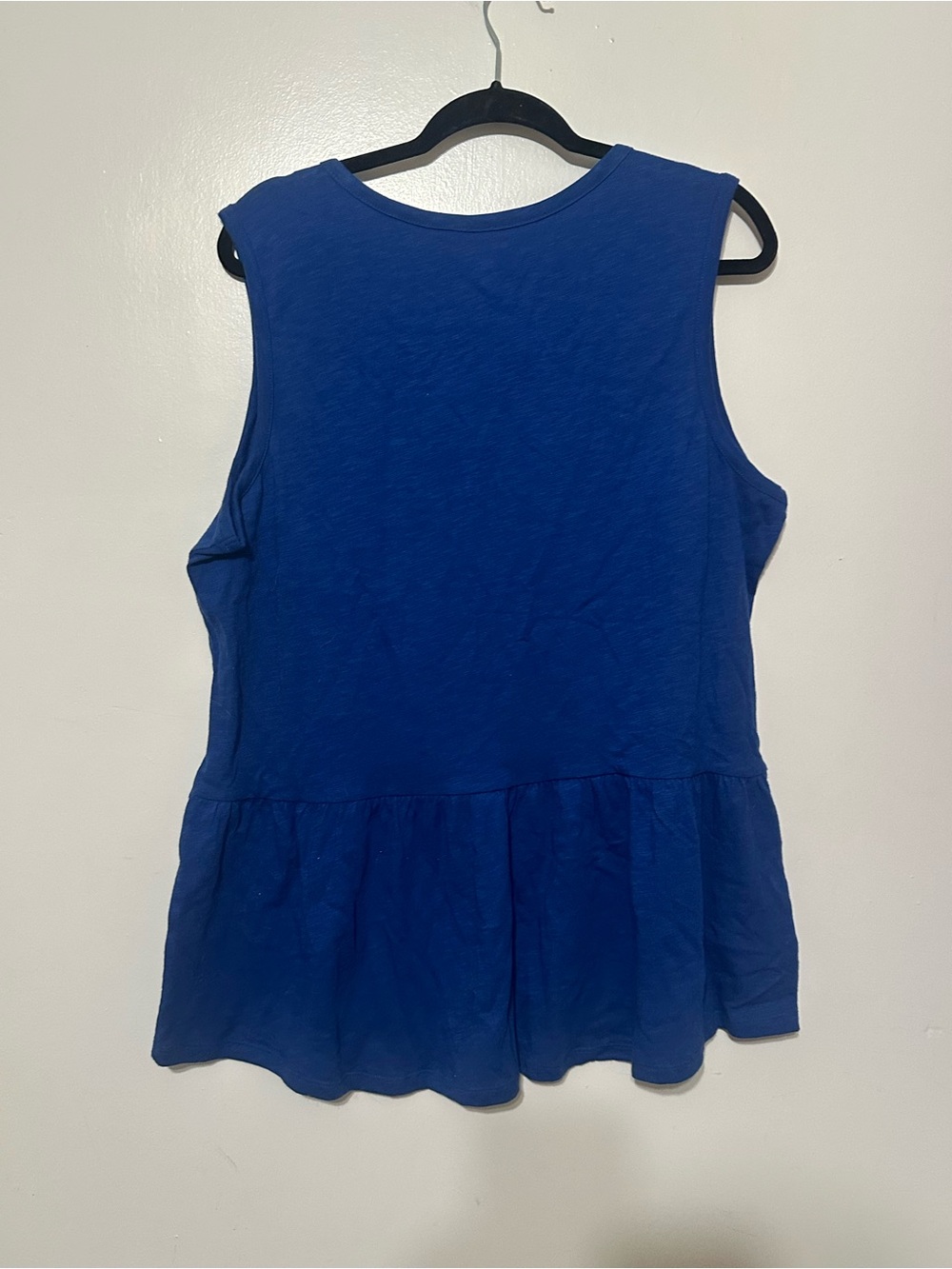 Lane Bryant Navy Blue Cotton Crewneck Top - Picture 4 of 5